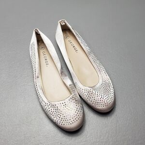 George girls light pink embellished slip on shoes big girls size 4